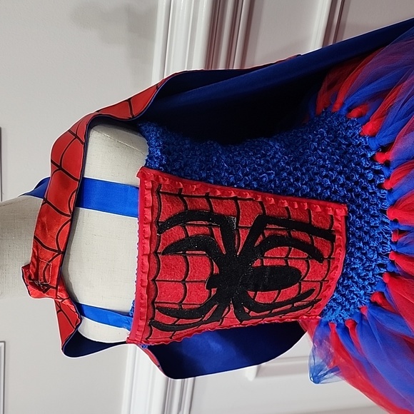 Girls Amazing Spider Girl Inspired Tutu Costume Dress Dressup Halloween - Picture 9 of 14